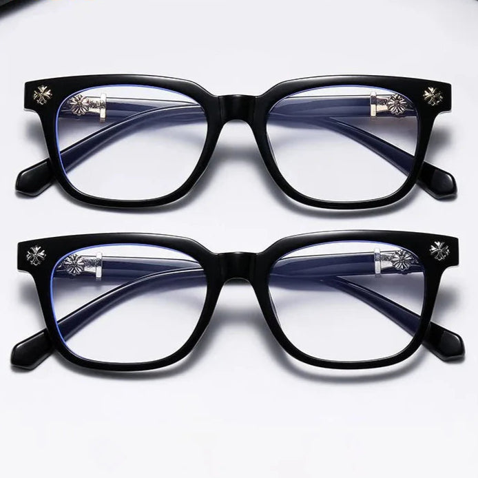 Veltara - Luxe Noir (Chrome Heart Glasses)
