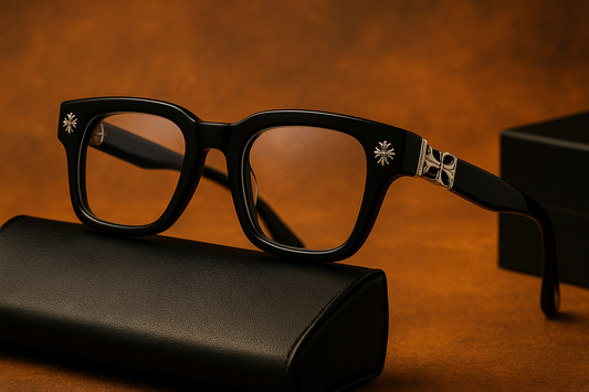 Veltara - Luxe Noir (Chrome Heart Glasses)